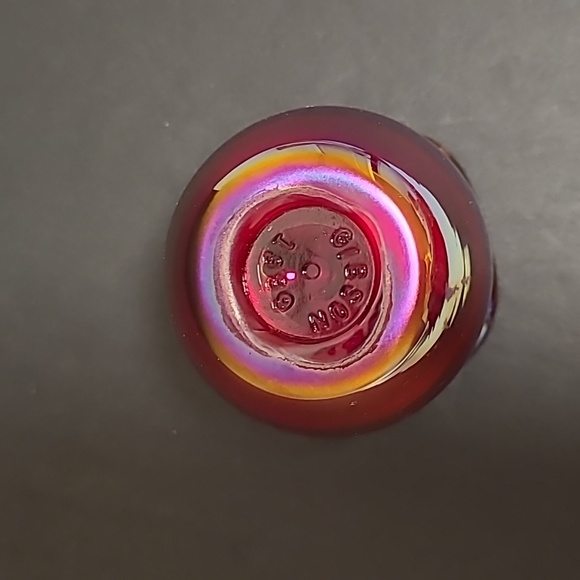 Vintage Iridescent Art Glass Toothpick Holder - Picture 9 of 16